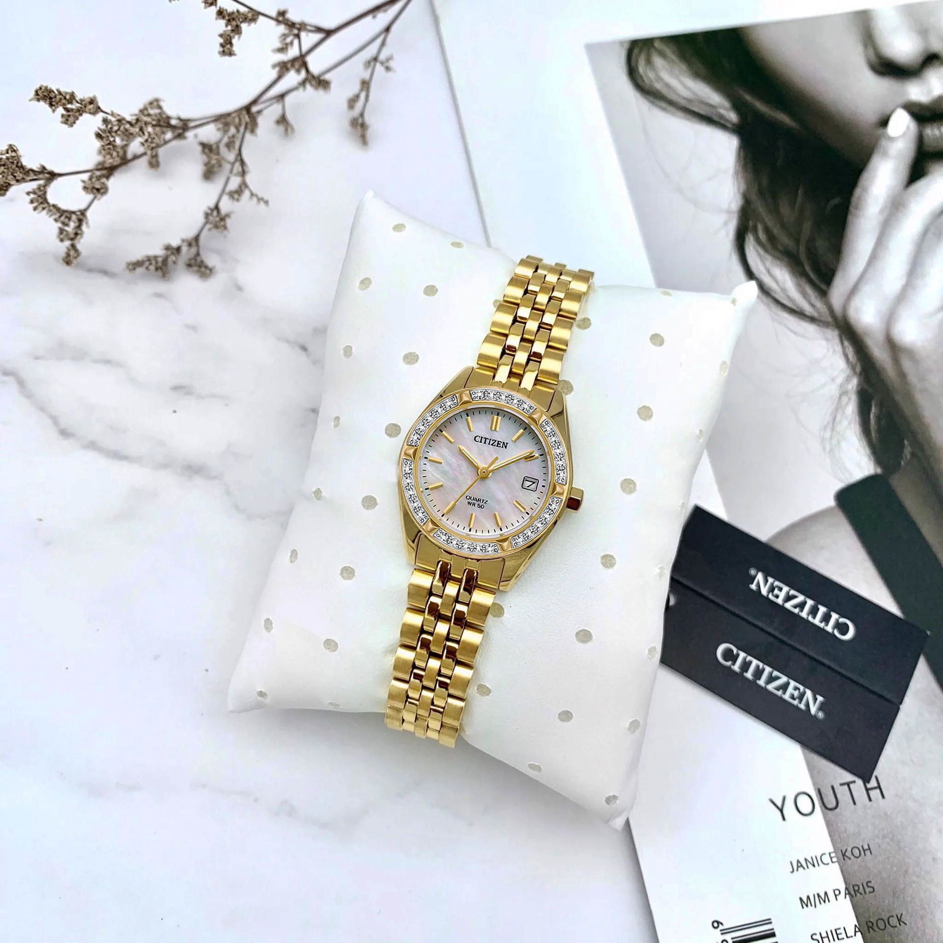 ساعت مچی زنانه سیتیزن citizen اورجینال مدل EU6062-50D