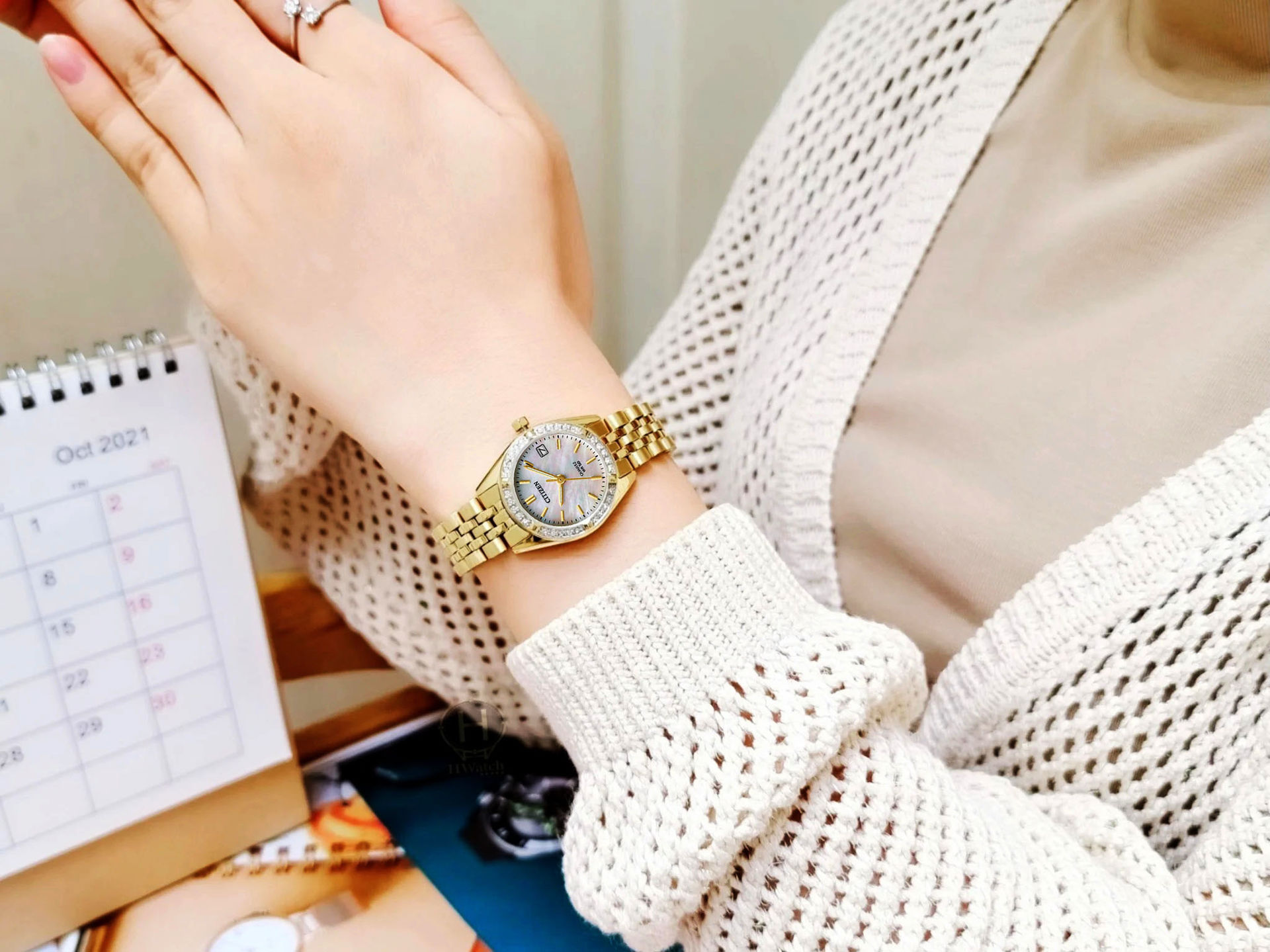 ساعت مچی زنانه سیتیزن citizen اورجینال مدل EU6062-50D