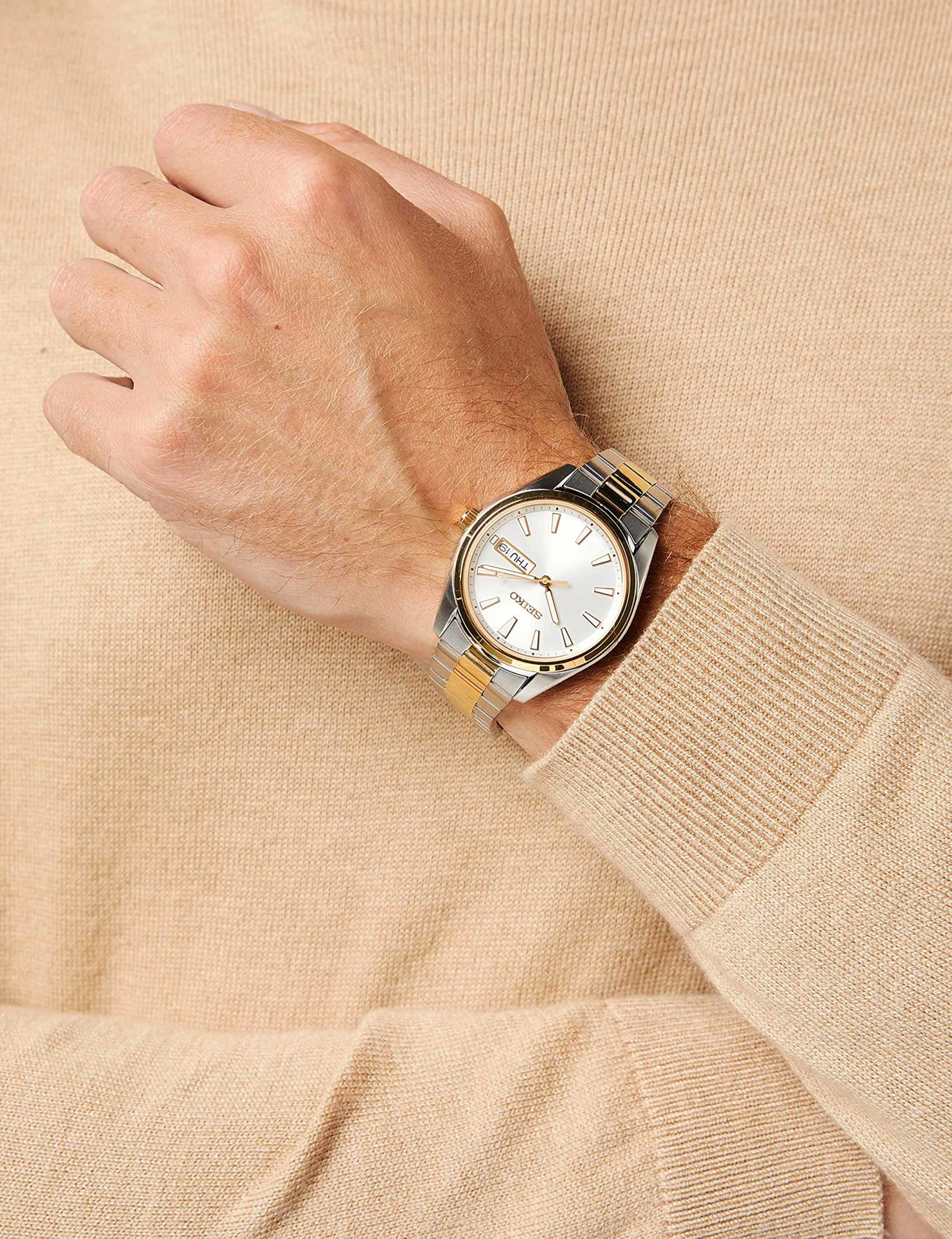 ساعت مچی ست مردانه و زنانه سیکو seiko اورجینال مدل SUR446P1-SUR454P1