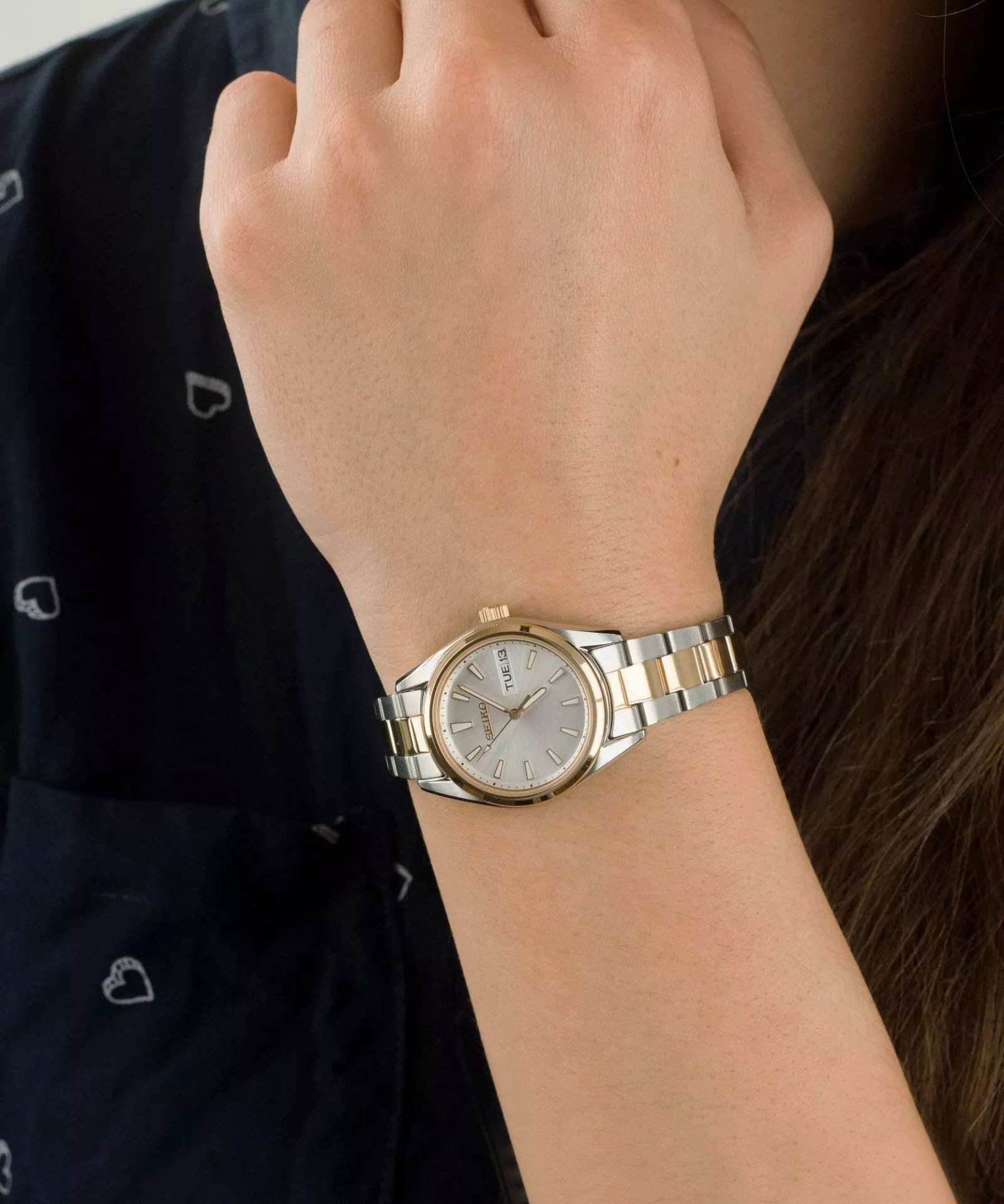 ساعت مچی ست مردانه و زنانه سیکو seiko اورجینال مدل SUR446P1-SUR454P1