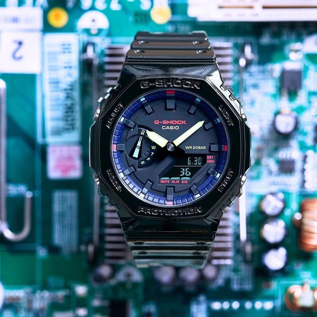 ساعت مچی مردانه کاسیو casio اورجینال مدل GA-2100RGB-1ADR