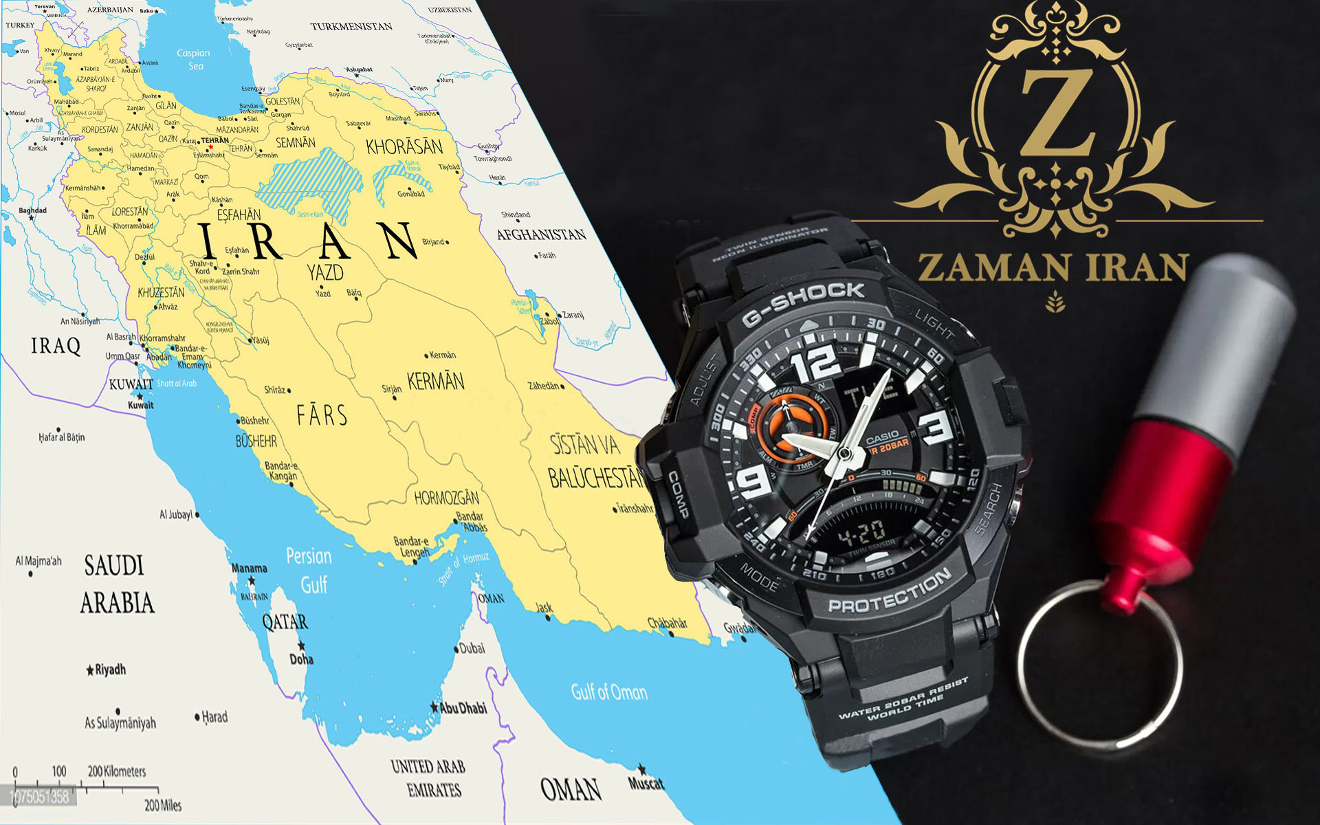 ساعت مچی مردانه کاسیو casio اورجینال مدل GA-1000-1ADR