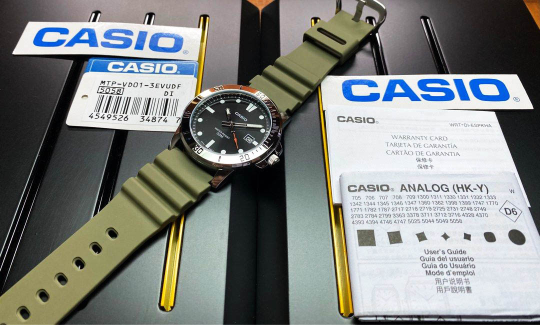 ساعت مچی مردانه کاسیو casio اورجینال مدل MTP-VD01-3EVUDF