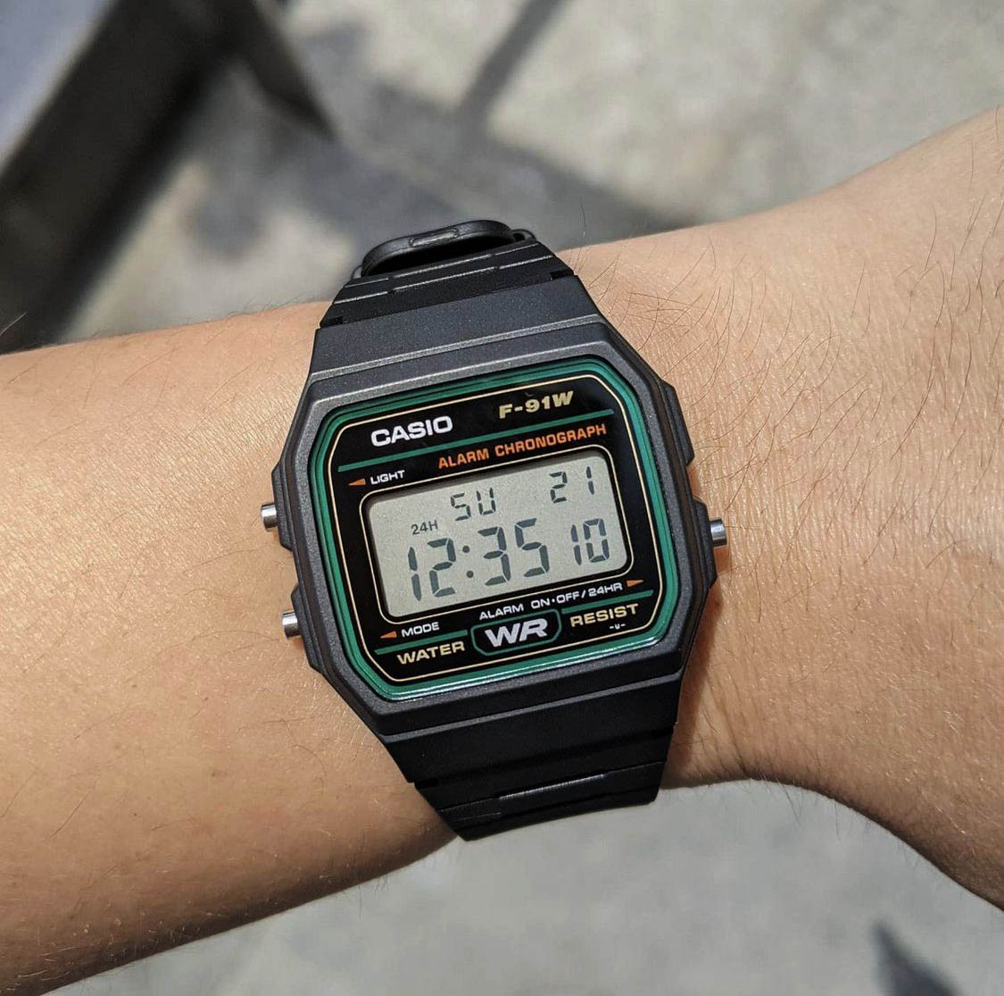 ساعت مچی مردانه کاسیو casio اورجینال مدل F-91W-3DG