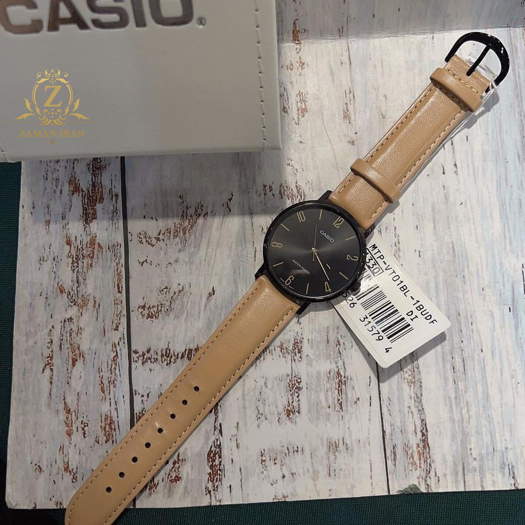 ساعت مچی مردانه کاسیو casio اورجینال مدل MPT-VT01BL-1BUDF