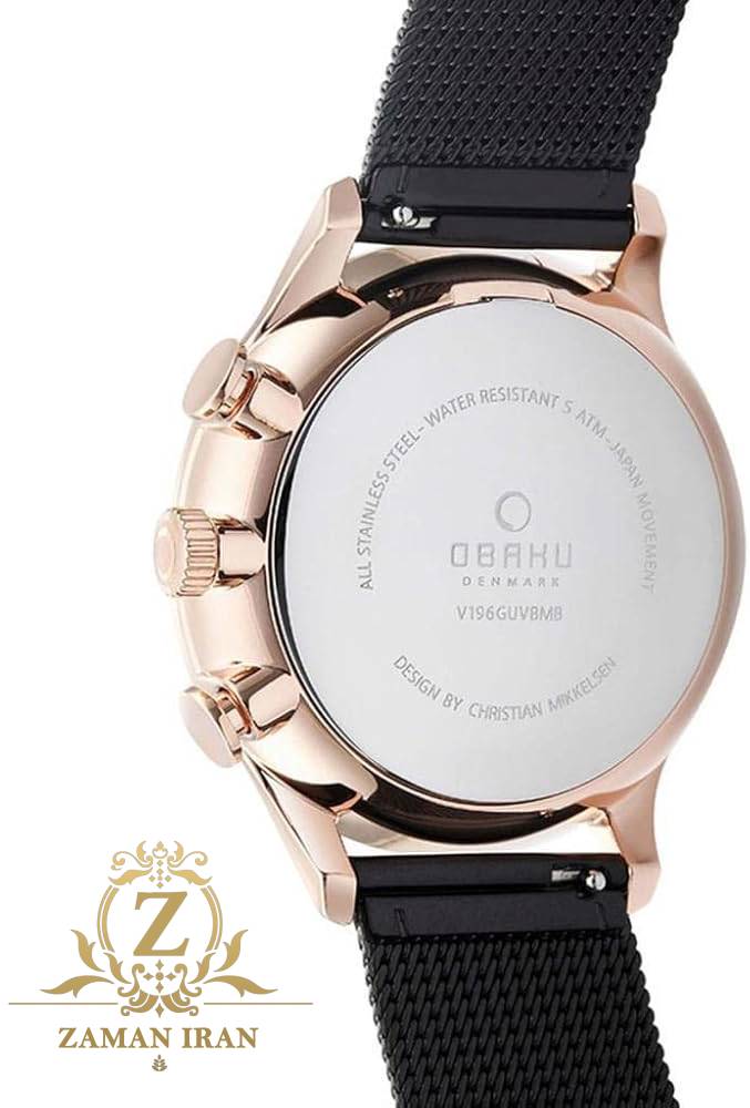 ساعت مچی مردانه اوباکو Obaku اورجینال مدل V196GUVBMB