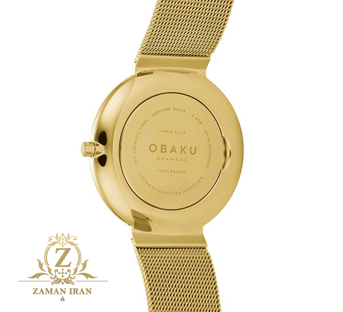 ساعت مچی زنانه اوباکو Obaku اورجینال مدل V230LXGWMG