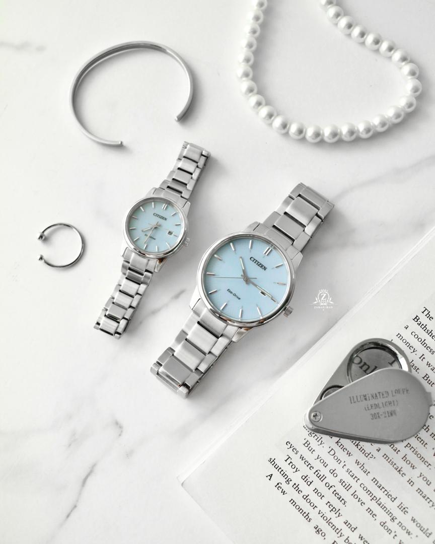 	ساعت مچی ست زنانه و مردانه سیتیزن citizen اورجینال مدل BM6978-77L - EW2318-73L C