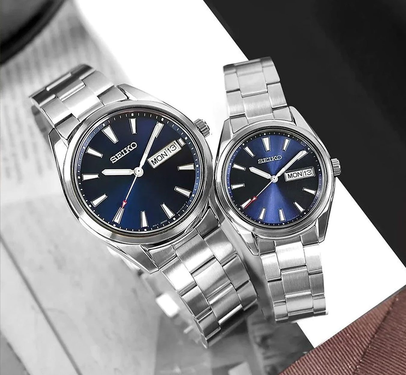 ساعت مچی ست مردانه و زنانه سیکو seiko اورجینال مدل SUR341P1 - SUR353P1
