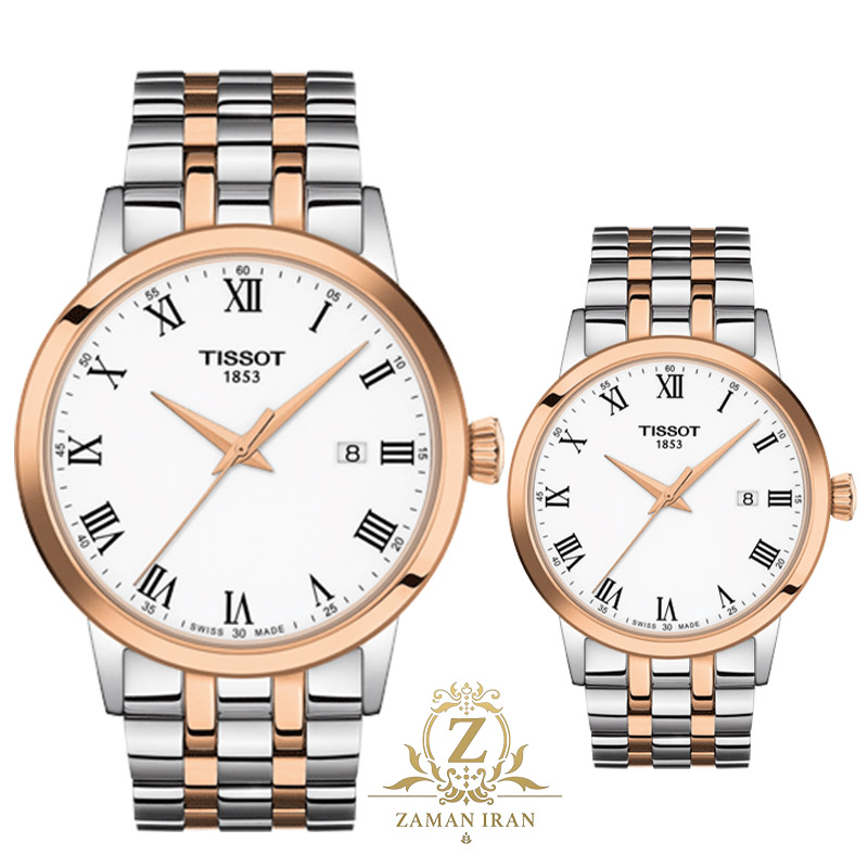 ساعت مچی ست مردانه و زنانه تیسوت Tissot اورجینال مدل T129.410.22.013.00