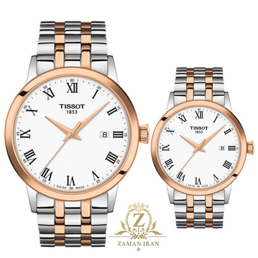ساعت مچی ست مردانه و زنانه تیسوت Tissot اورجینال مدل T129.410.22.013.00