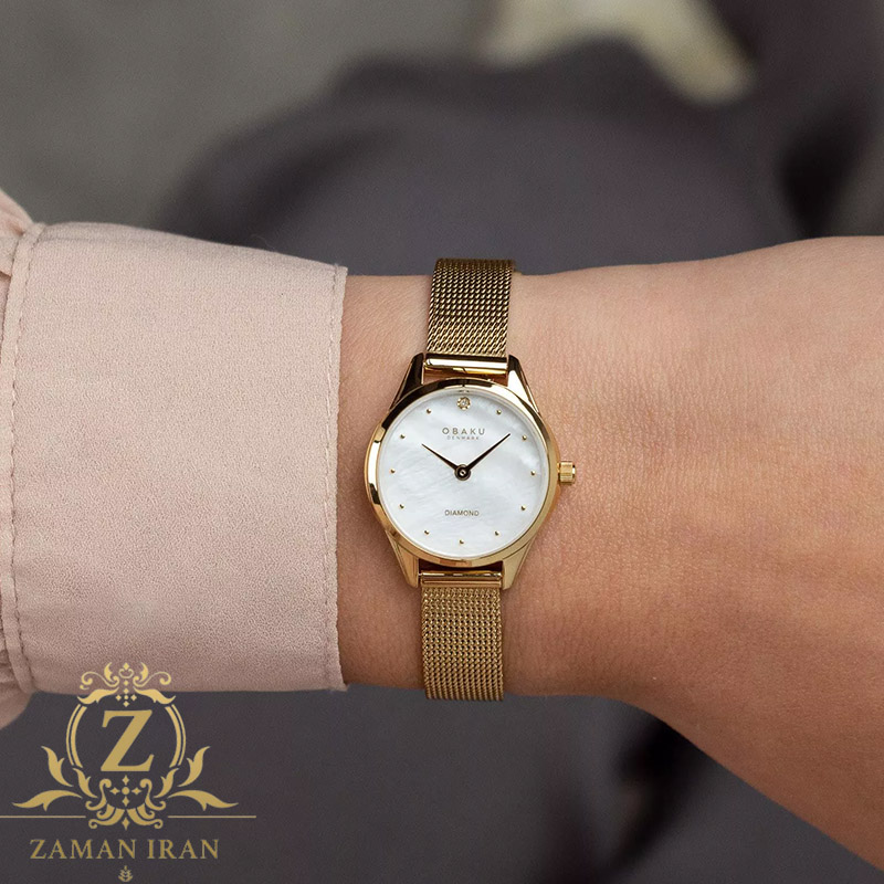 ساعت مچی زنانه اوباکو Obaku اورجینال مدل V297SXGWMG