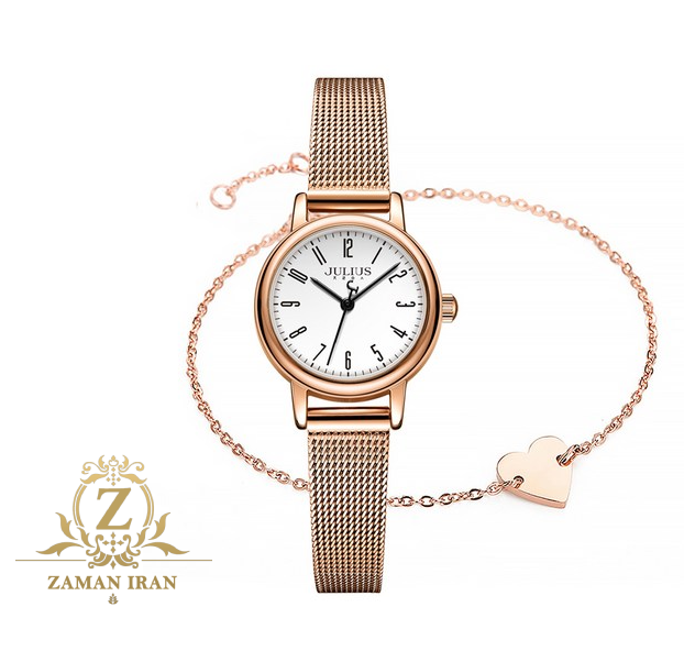 ساعت مچي زنانه گرد بندحصيري جوليوس مدل JA-1337B
