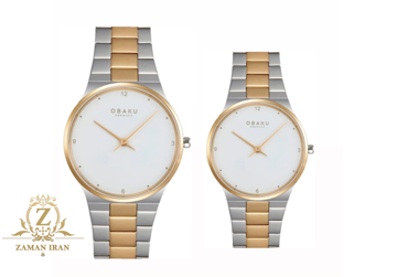 ساعت مچی ست مردانه و زنانه اوباکو Obaku اورجینال مدل V305GXFWSF C