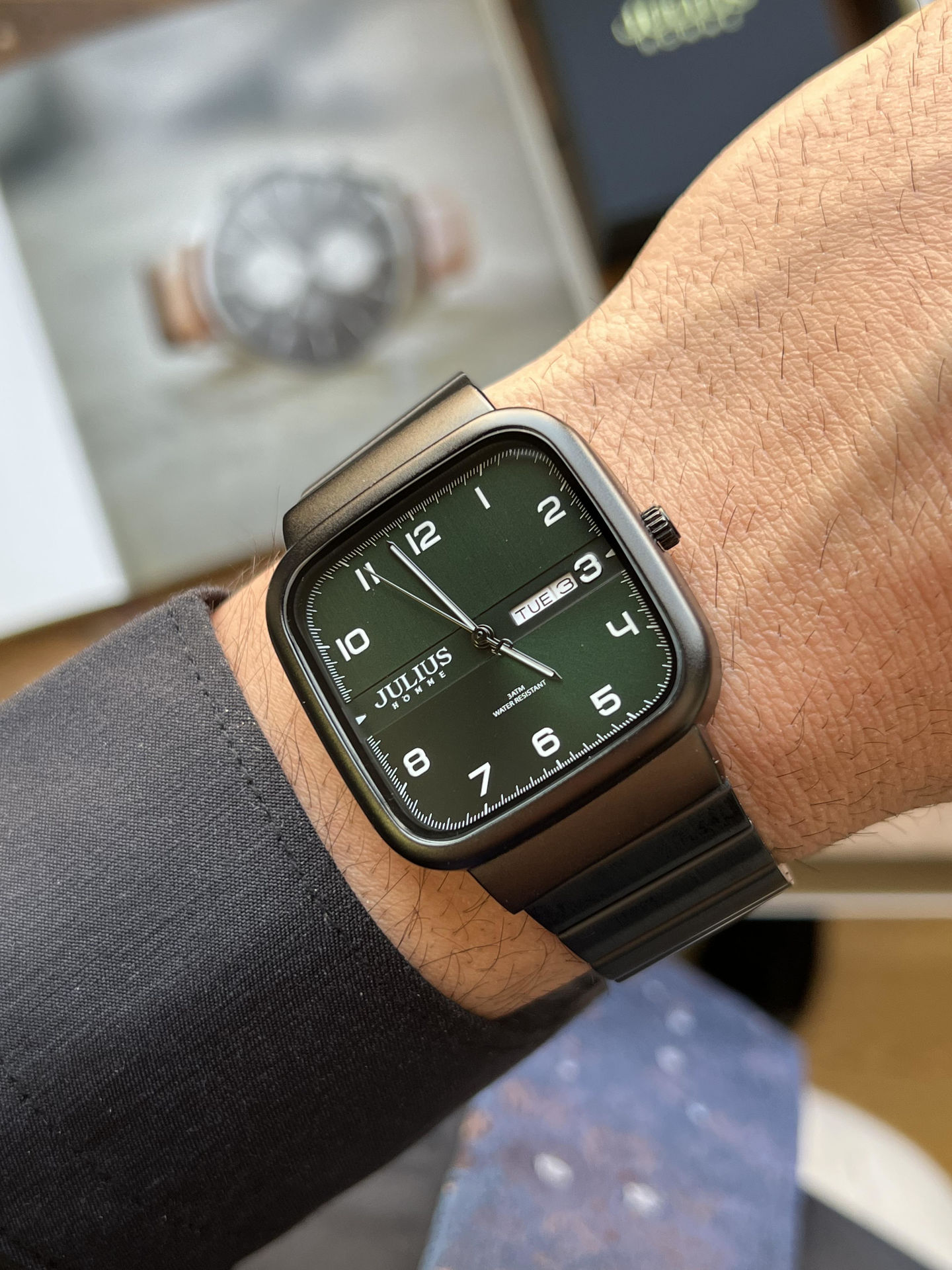 ساعت مچي مردانه قاب مربعي جوليوس مدل JAH-141C