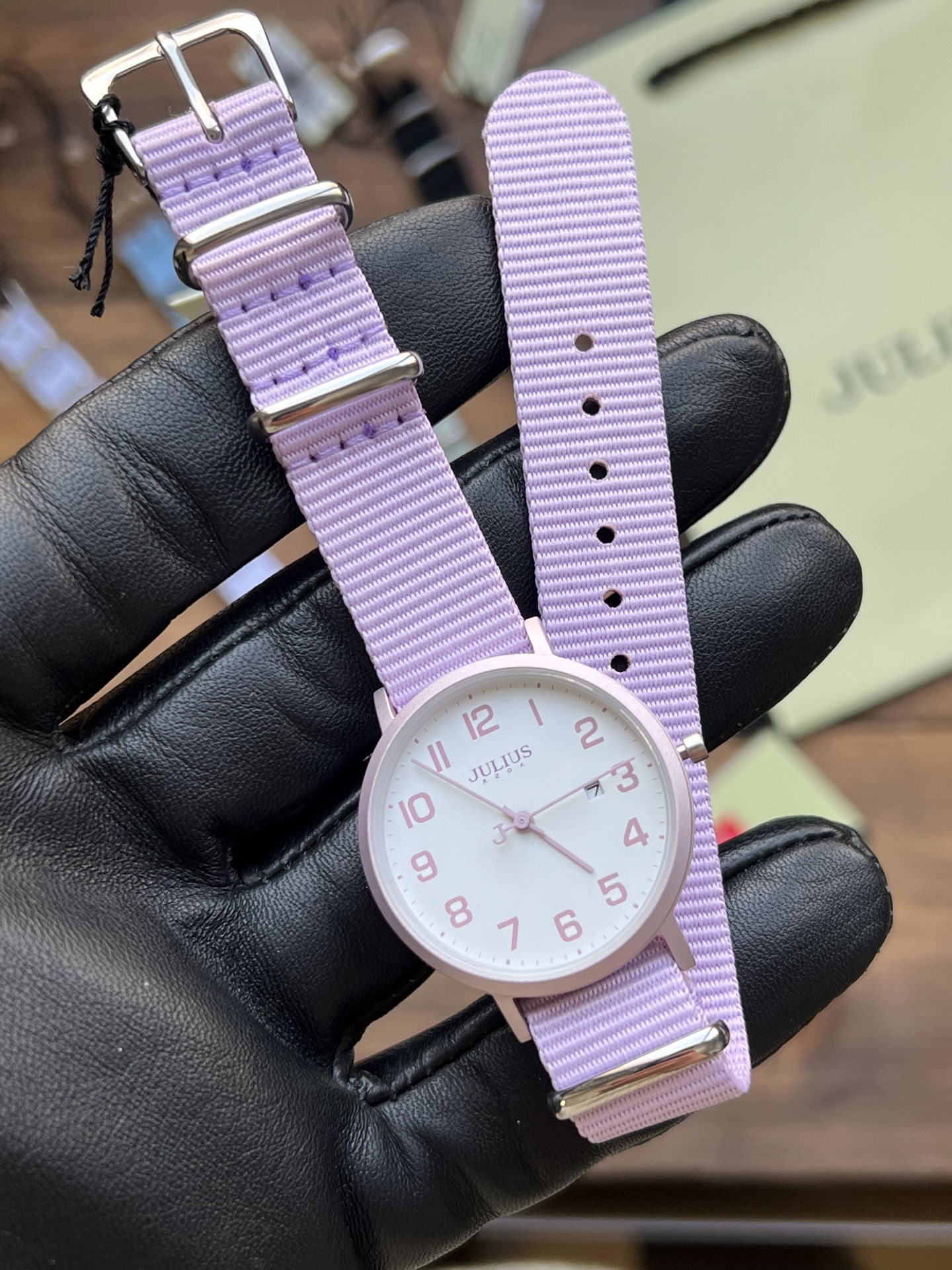 ساعت مچي زنانه بند برزنتي جوليوس مدل JA-1552D