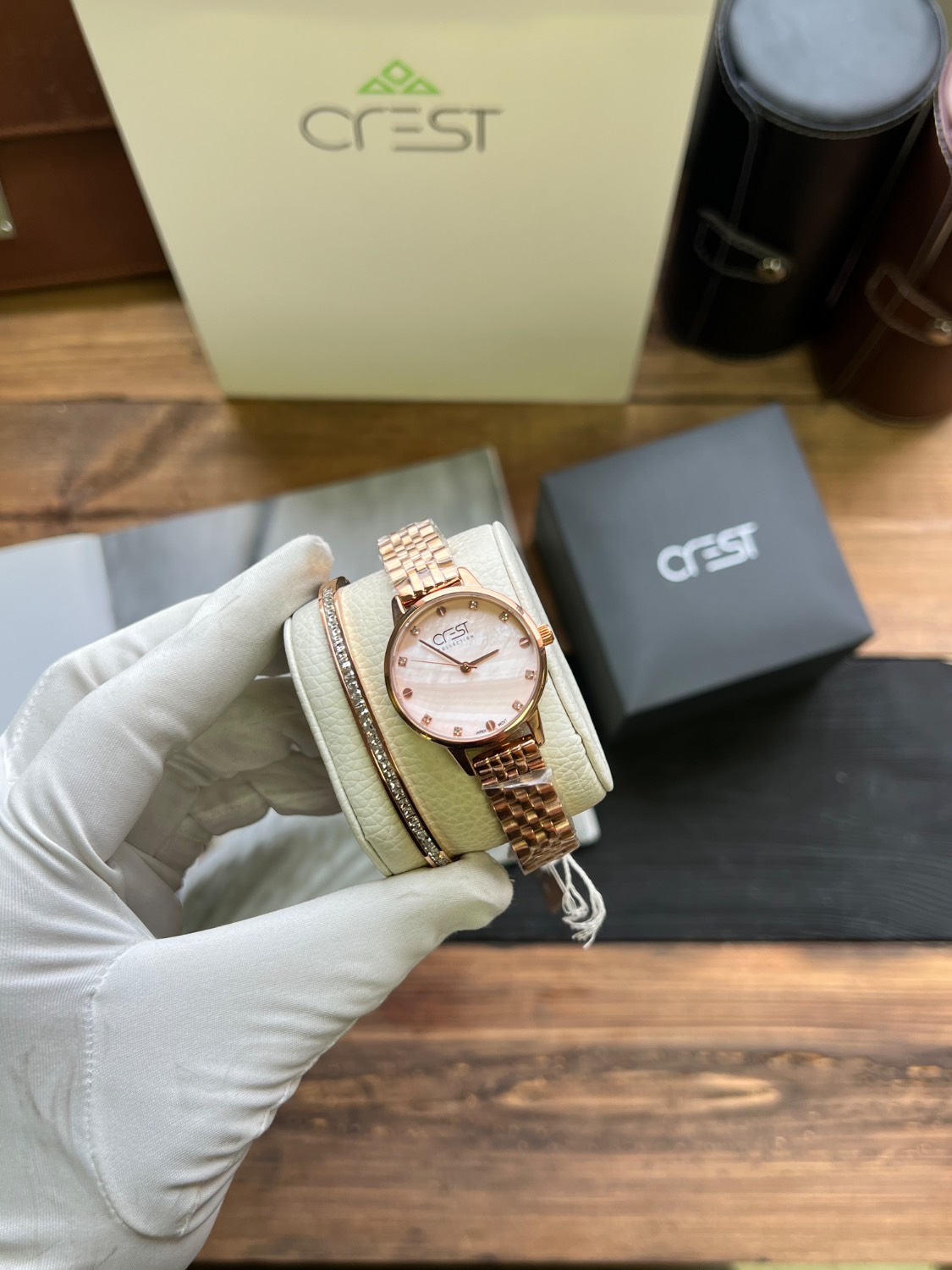 ساعت مچی زنانه کرست Crest اورجینال مدل 9011L/1