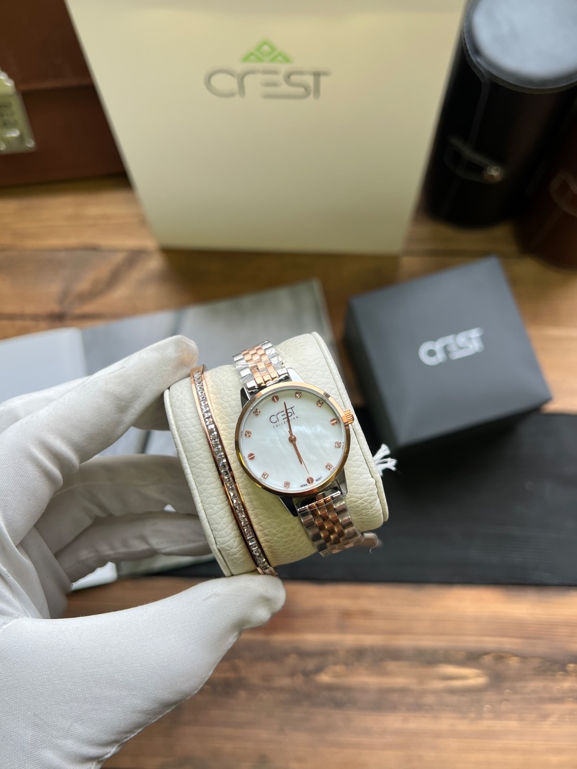 ساعت مچی زنانه کرست Crest اورجینال مدل 9011L/4
