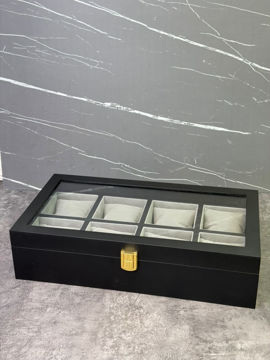 باکس لاکچری نگهداری ساعت و اکسسوری هشت خانه b125