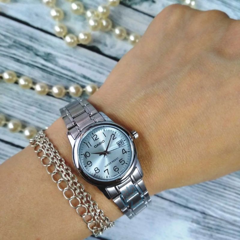 ساعت مچی زنانه کاسیو casio اورجینال مدل LTP-V002D-2BUDF